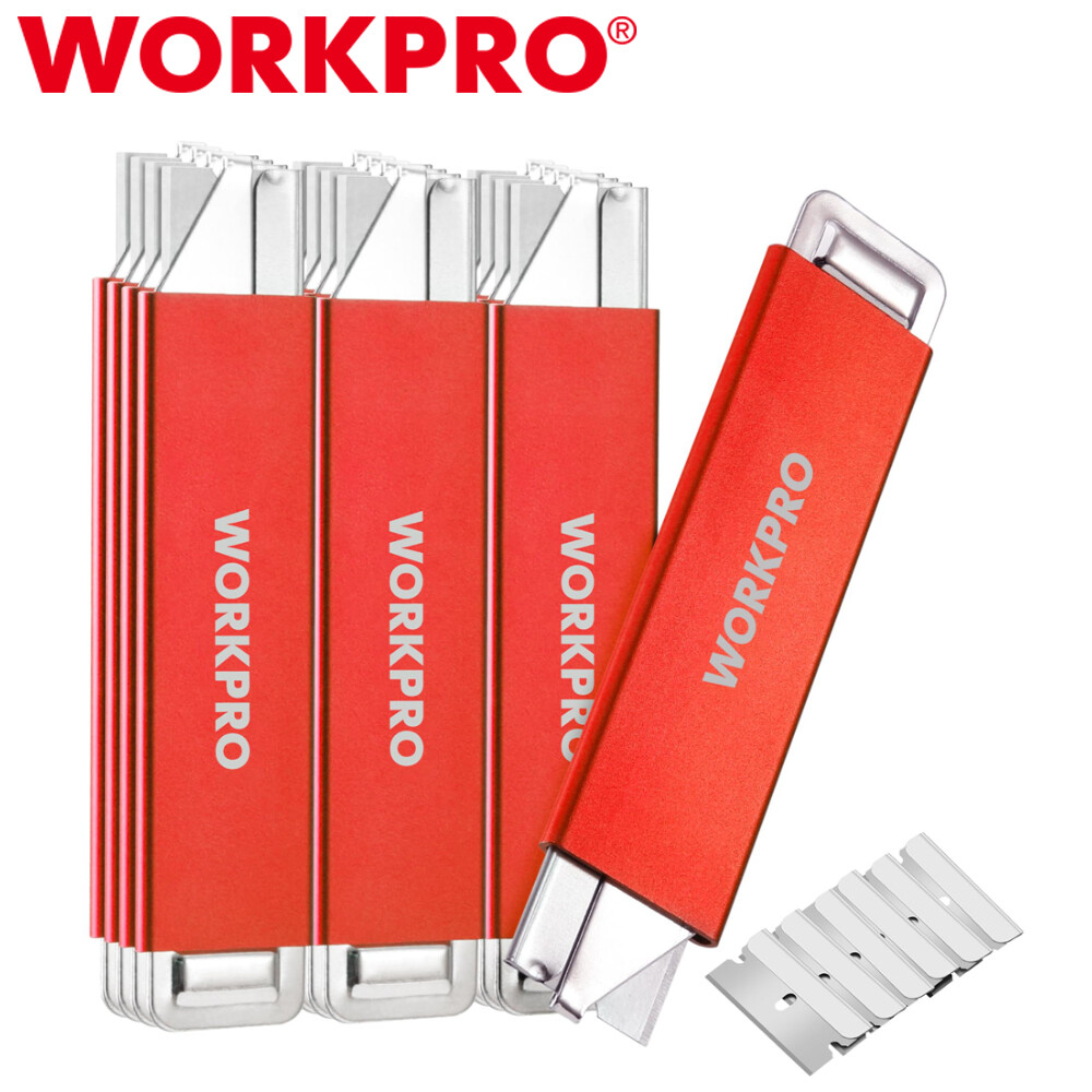 WORKPRO 12Pack Box Cutter Retractable Utility Knife Razor Knife Box Opener Blade gallery