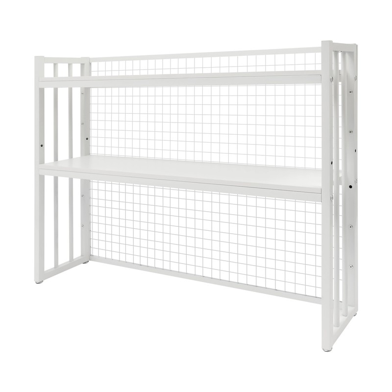 Modern Minimalist Desktop Bookcase with Adjtable Shelves and Hooks US~ gallery