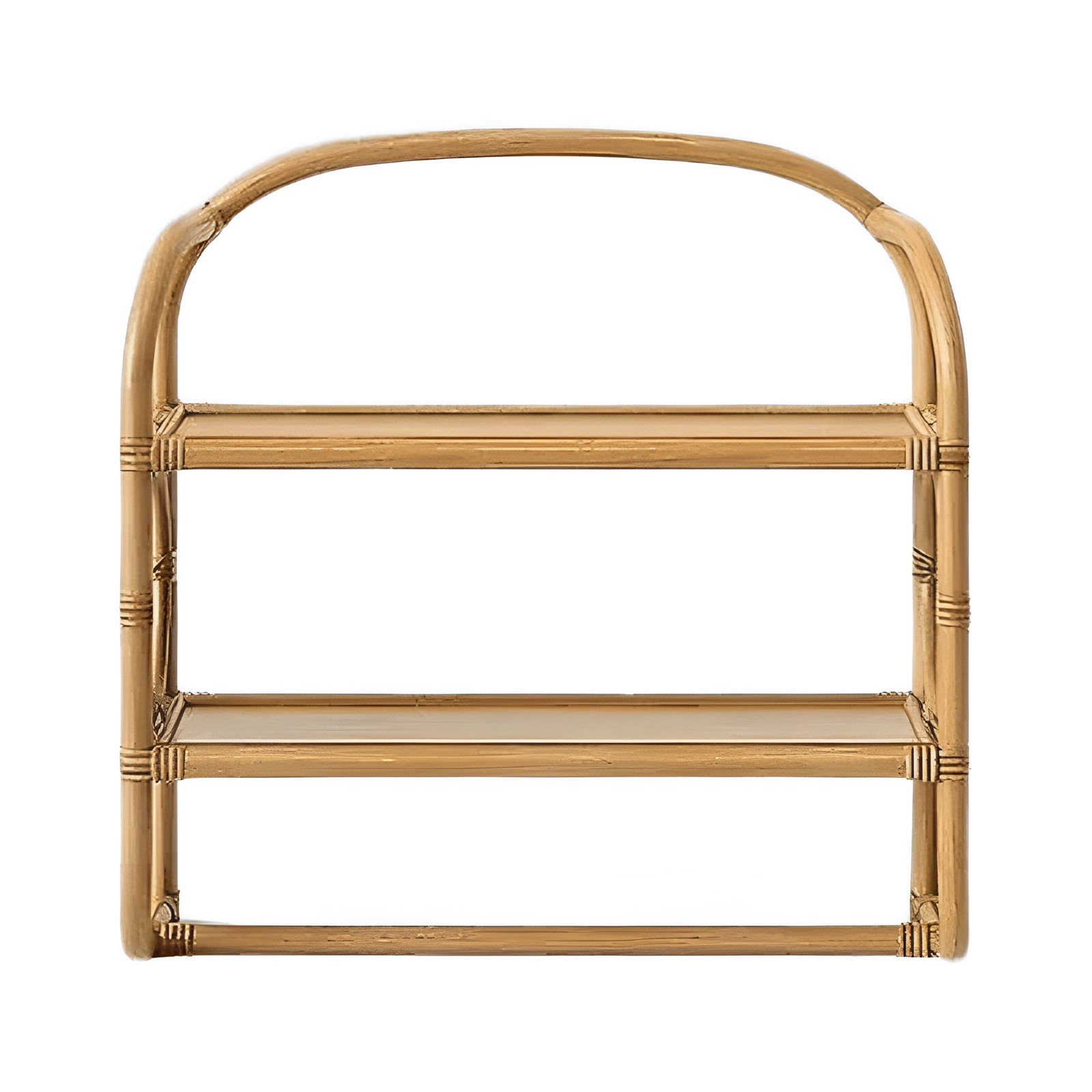 Rustic Rattan Wall Mounted Shelf & Towel Bar - Threshold Tan gallery