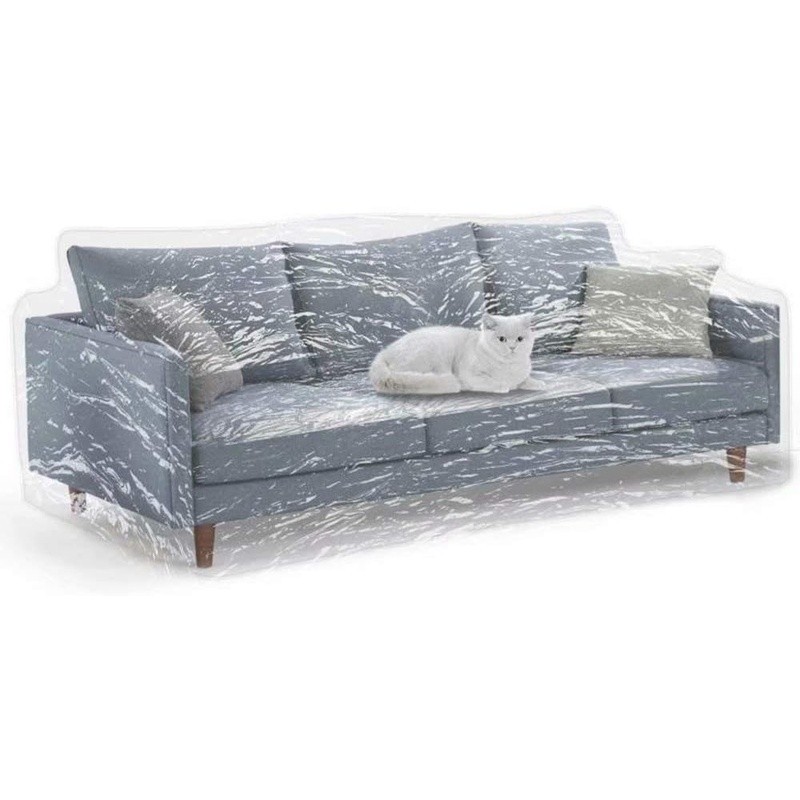 Waterproof Plastic Couch Cover Pet Scratch Protector Easy Clean Durable Shield gallery