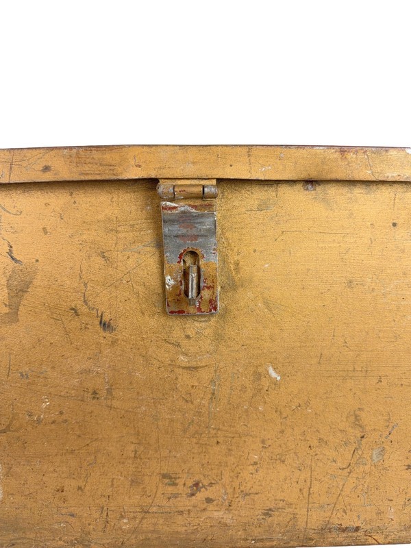 Large Hand Welded Scrap Metal Lockable Trunk 30 x 16.5 x 14" gallery