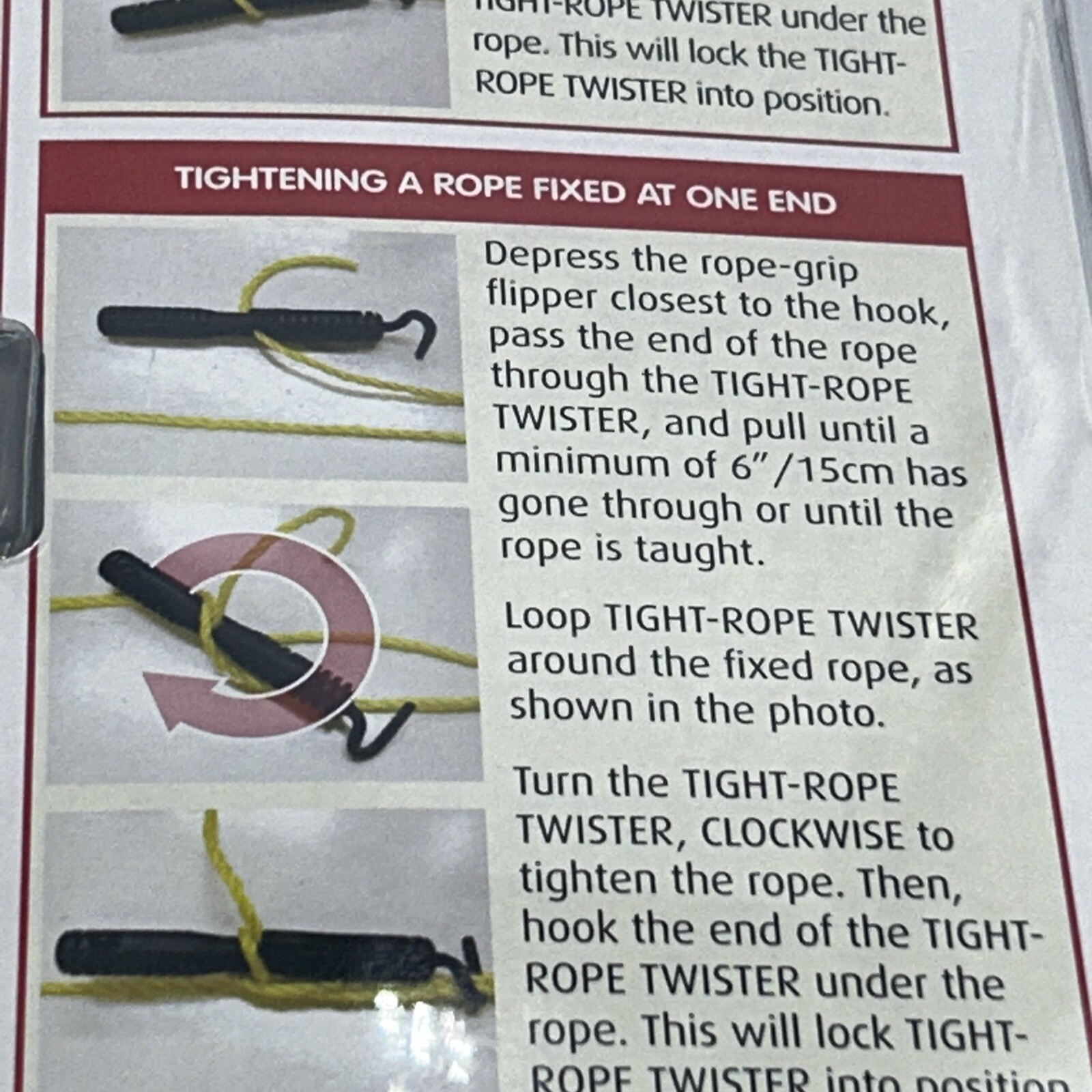 Tight-Rope Twister*Line&Rope Tensioning Rod*NEW* In Hand*Tie Down*No More Knots gallery