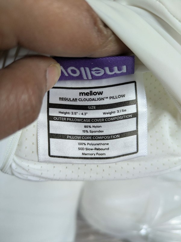 Mellow CloudAlign Sleep Pillow Memory Foam Neck Support - See Photos gallery
