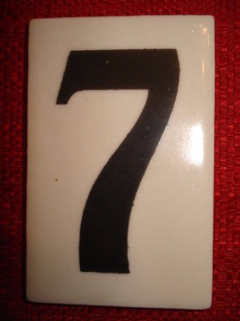 Ceramic Tile Curtis Development & MFG. CO. Address House Number 2 3/16" x 3.5" gallery