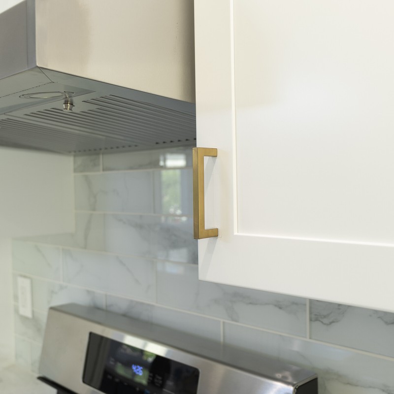 Brushed Gold Kitchen Square Cabinet Handles Drawers Pulls Knobs Stainless Steel gallery