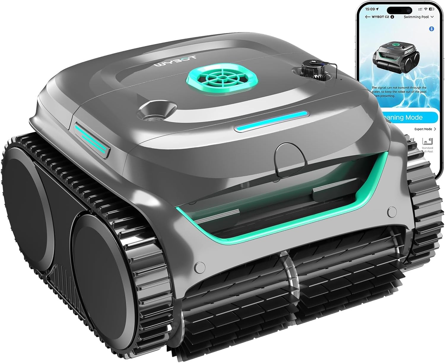 WYBOT C2 Cordless Robotic Pool Cleaner, Dual Filtration, Pool Vacumm Robot gallery