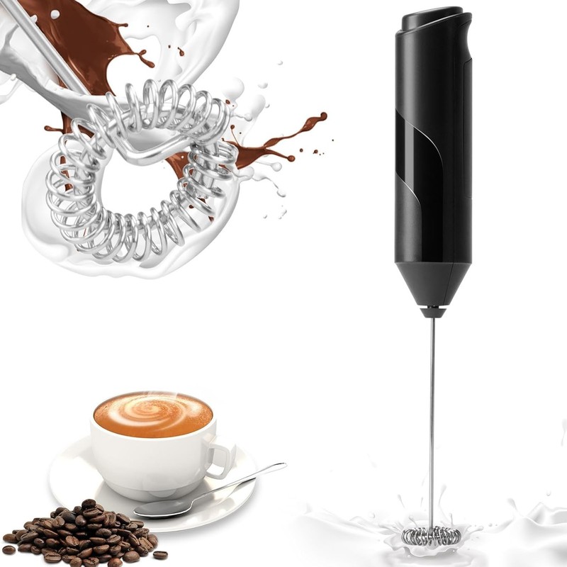 Electric Handheld Drink Mixer - 2AA Battery Operated Frother for Coffee Lovers gallery