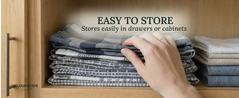 CLOUDSCAPE Kitchen Towels,Premium Cotton Dish Towels for Kitchen, Waffle Weave gallery