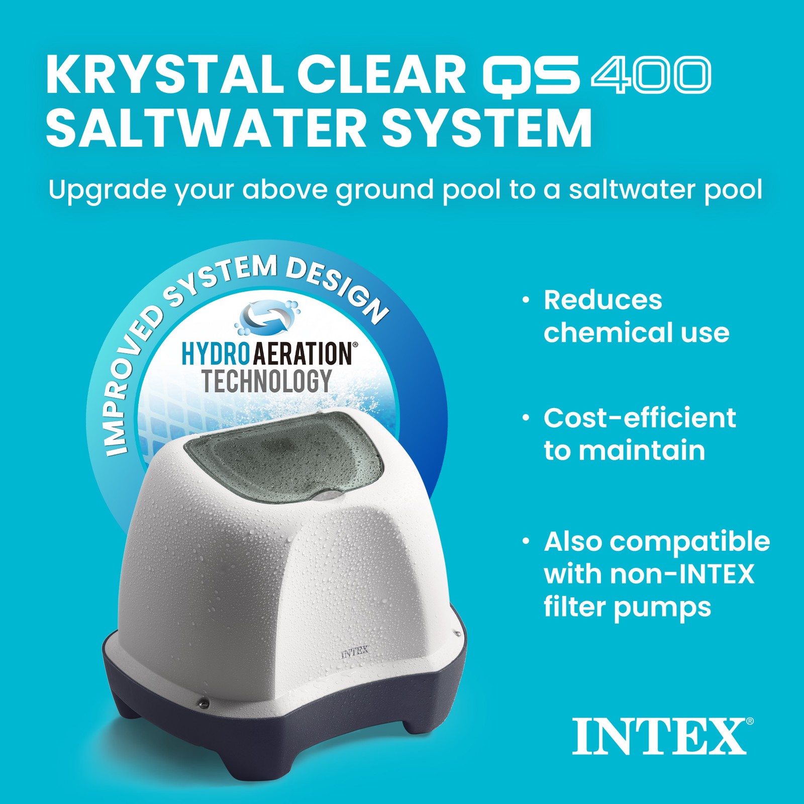 Intex Saltwater Pool Chlorine System for 4,500 Gal Above Ground Pools (Open Box) gallery