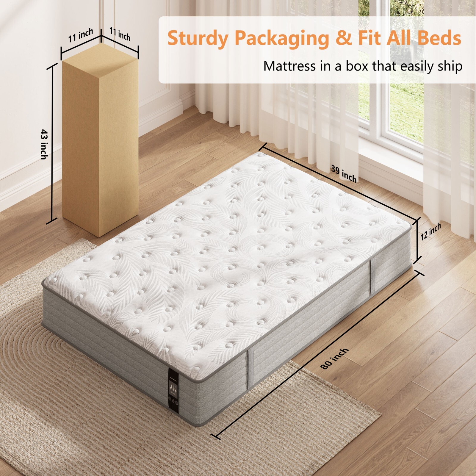 12" 14" Memory Foam Spring Hybrid Mattress Twin Full Queen King Size in a Box gallery