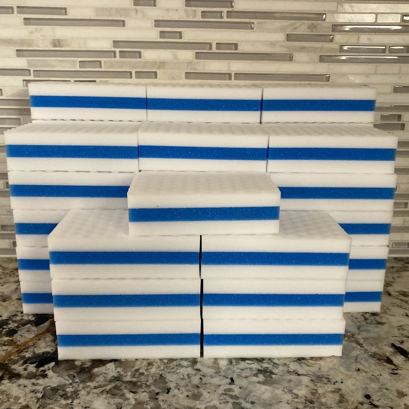 80 PACK Melamine Magic Sandwich Sponge Eraser Heavy Duty Extra Durable 1-1/4" gallery