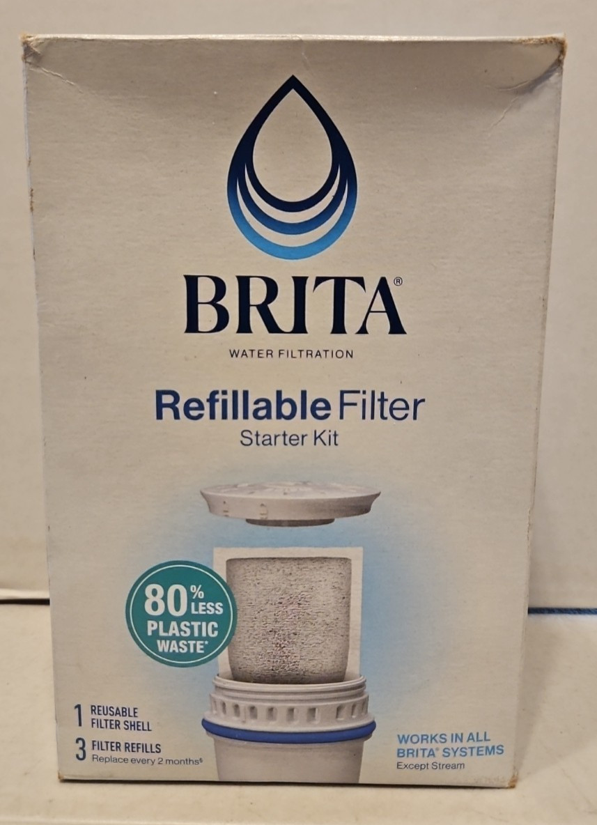 Brita Refillable Water Filter Starter Kit - New (open box) X gallery