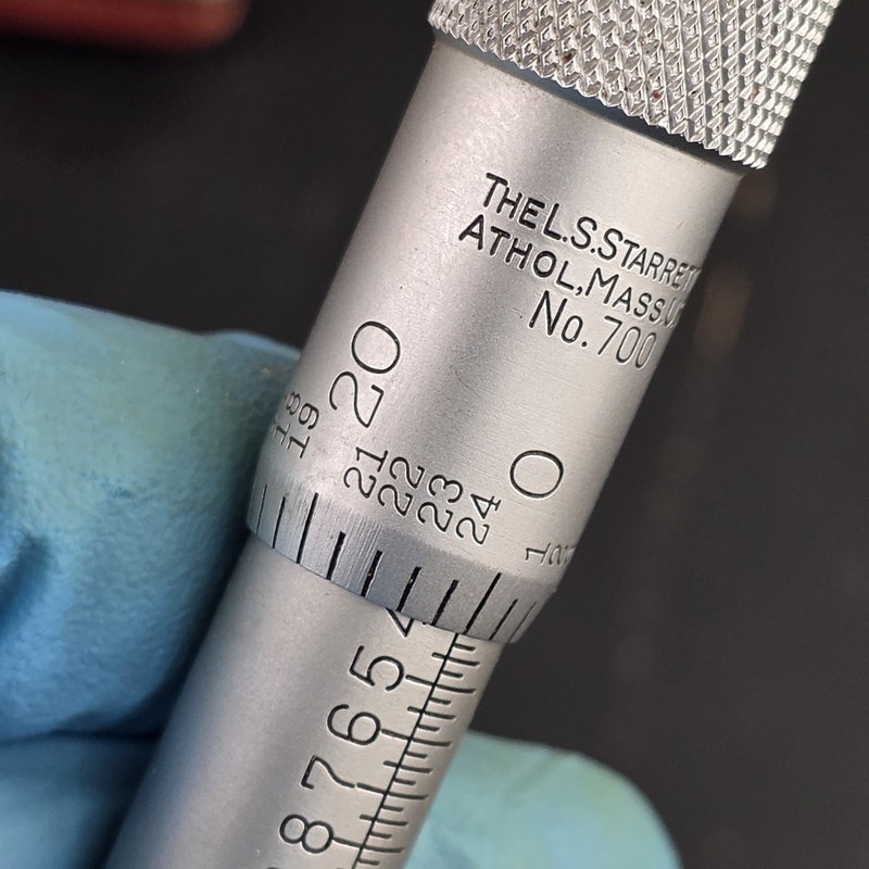 Starrett No. 700 Inside Micrometer 0.2-1 inch Range Vintage Precision Tool w/ gallery