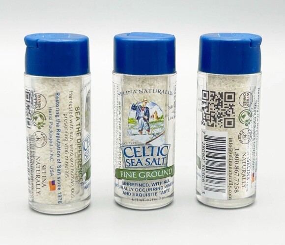AUTHENTIC Celtic Sea Salt Fine Ground Mineral Brand Travel Pocket Shaker 6 Grams gallery