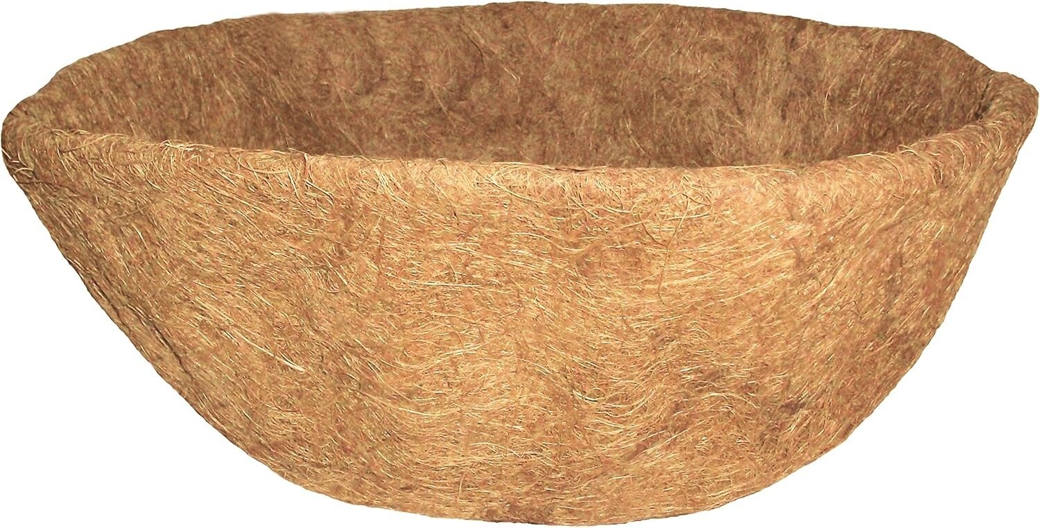 Coco Liner 14-Inch Round Basket Shape Pack of 2 Gardening Flowers Natural gallery
