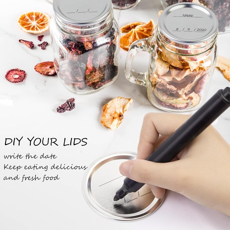 200 Pack Regular Mouth Canning Lids, 70mm/2.76 in Mason Jar Replacement Caps gallery