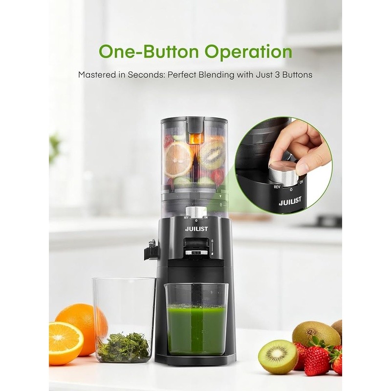 Cold Press Masticating Juicer Easy Clean Quiet Motor Nutrient Retention New gallery