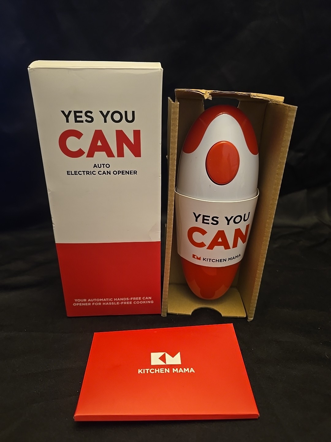 New Kitchen Mama Auto Electric Can Opener Red Battery Operated CO1100-R gallery