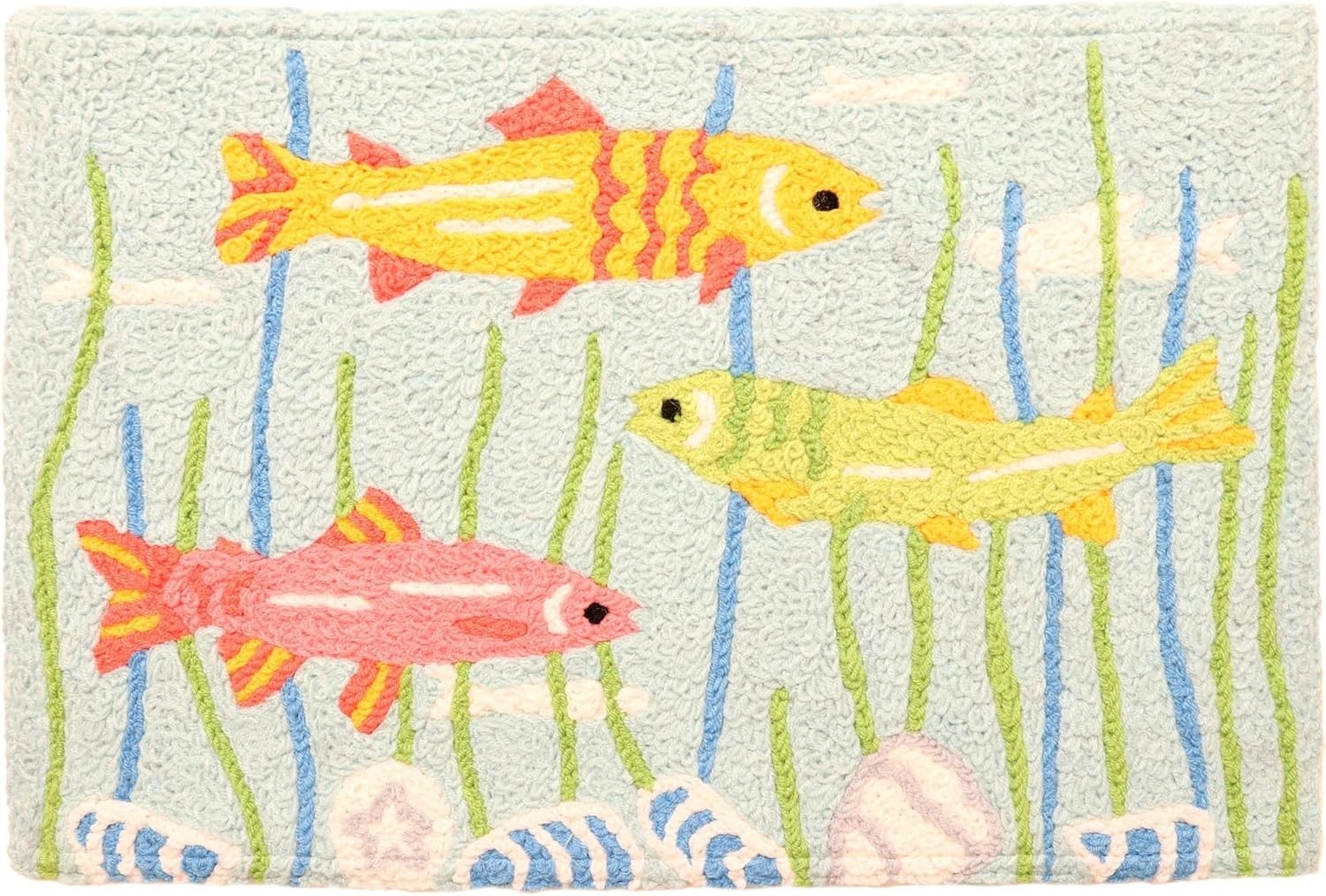 Jellybean Candy Colored Fish Accent Rug 20x30 Machine Washable Indoor Outdoor gallery