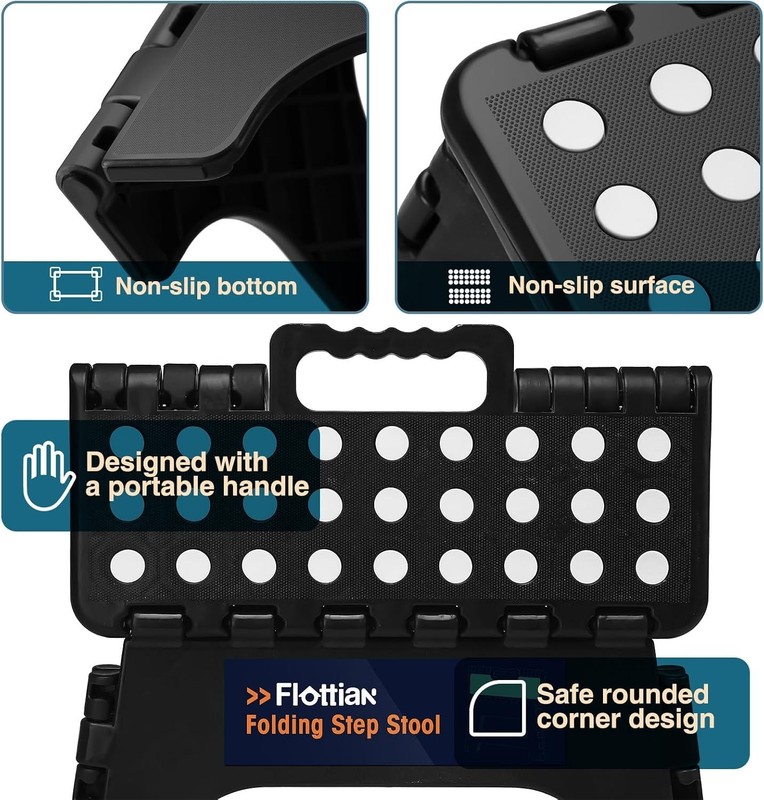 9-Inch Folding Step Stool - 300 Lbs Capacity Non-Slip Design, Perfect for Home gallery