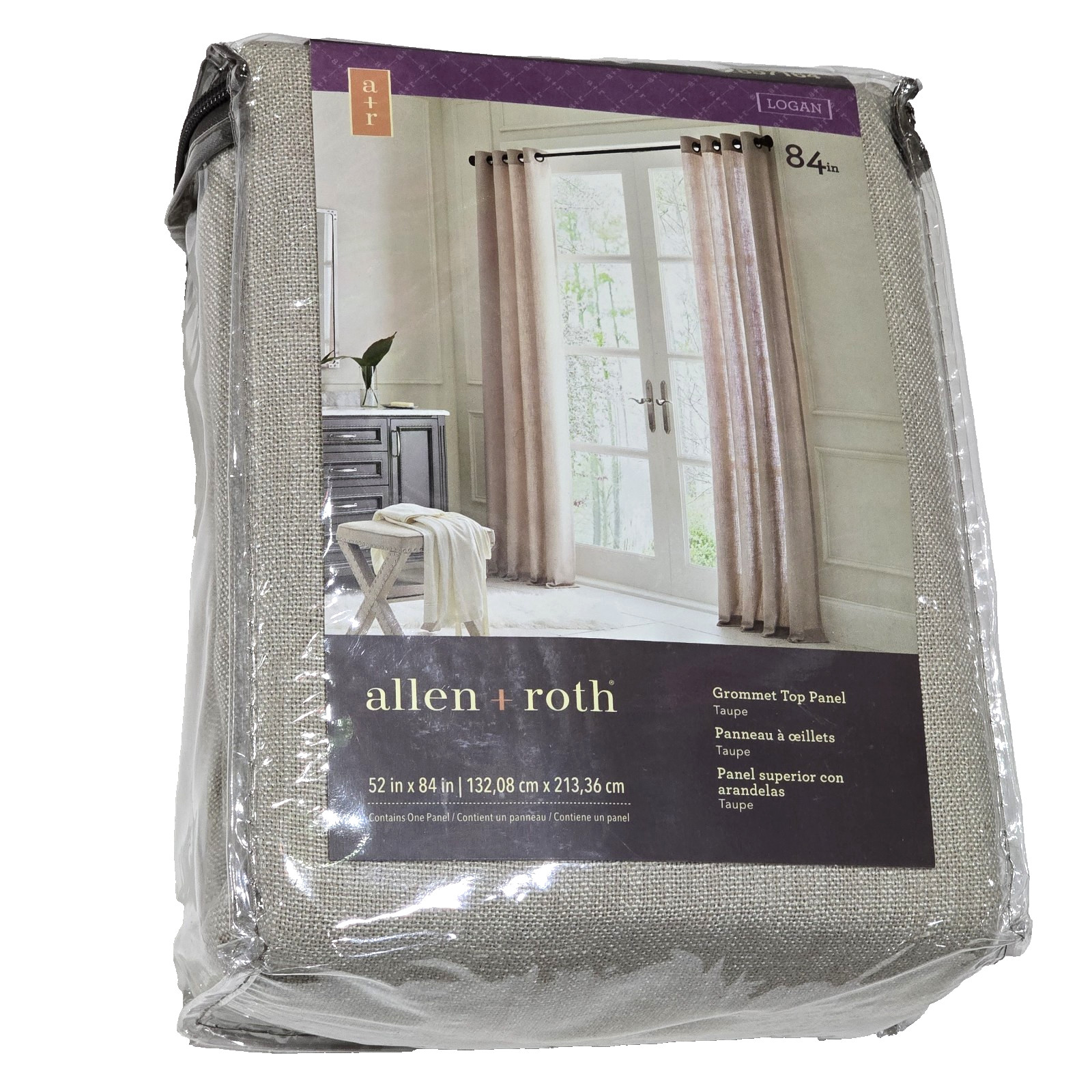 Allen Roth Grommet Top Panel Taupe 52x84in 2857164 gallery