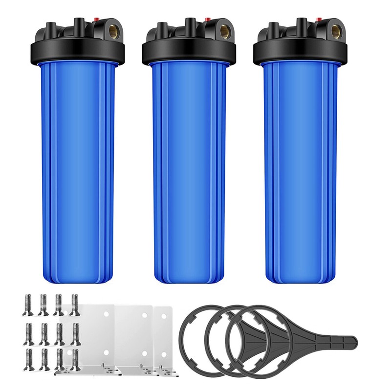 Whole House Spin Down Pre-Filter & 3-Stage 20" x4.5" Water Filter Housing System gallery