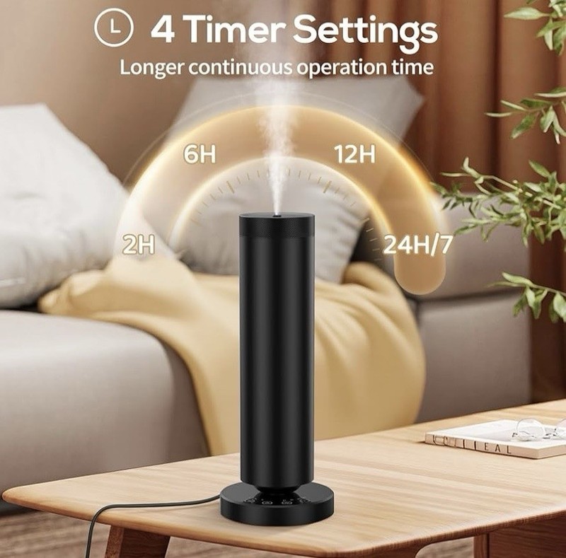 Dakomoda Waterless Electric Diffuser 3-30ML Essential Oils Covers 1000Sq Black gallery