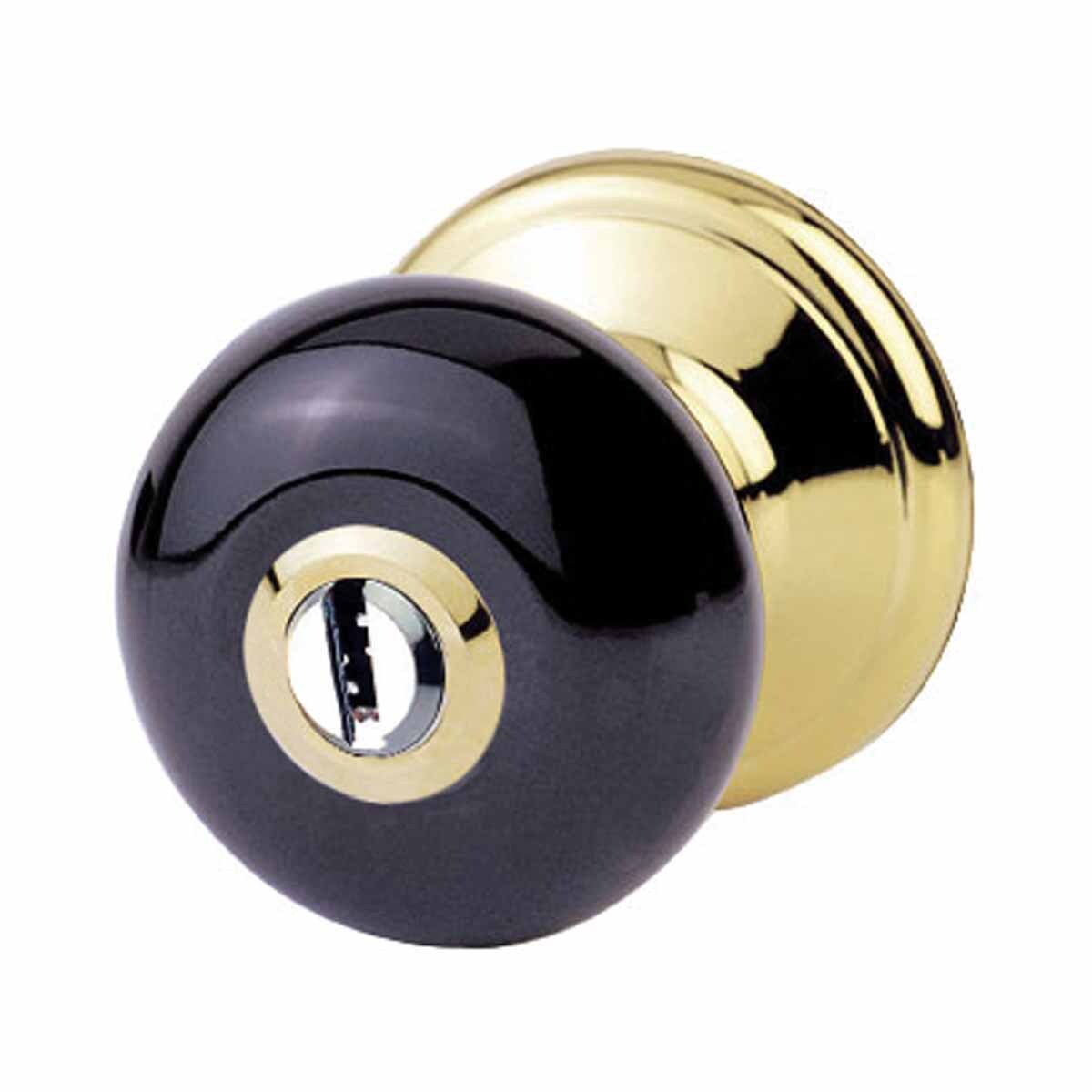 Door Knob Lock Set Keyed Porcelain Adjustable Backset Int&Ext Cabinet Knobs gallery