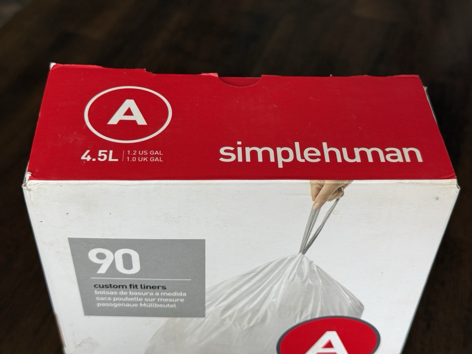 Simplehuman Code A Custom Fit Liners Trash Bags - 90 Count - 4.5 Liter / 1.2 Gal gallery