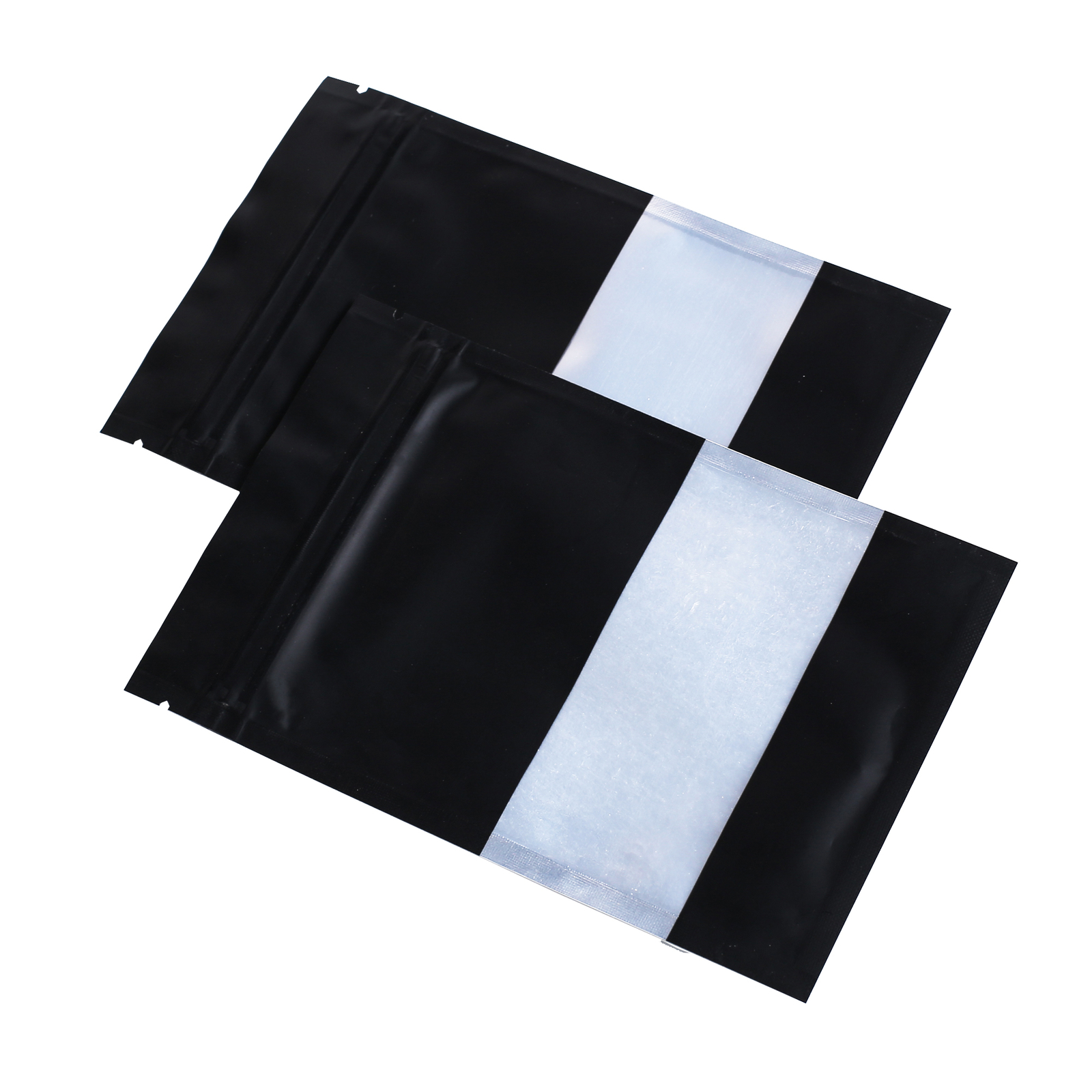 100 Matte Color with Clear Window Flat Resealable Storage Pouch with Mylar Foil gallery