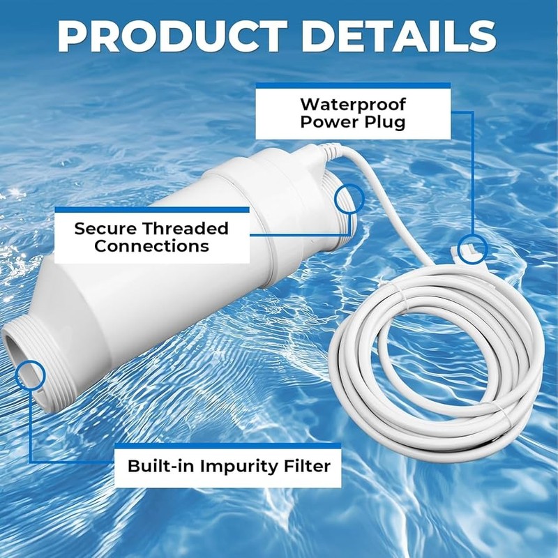 heelpeet Salt Chlorination Cell CELL-15 40000 Gallon Pool Chlorinator 15ft Cable gallery