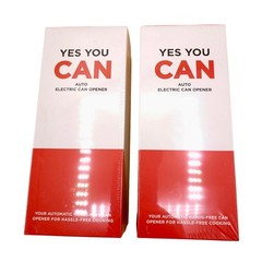 (2) Kitchen Mama Yes You Can Auto Can Openers Red One-Touch Easy To Use Set of 2