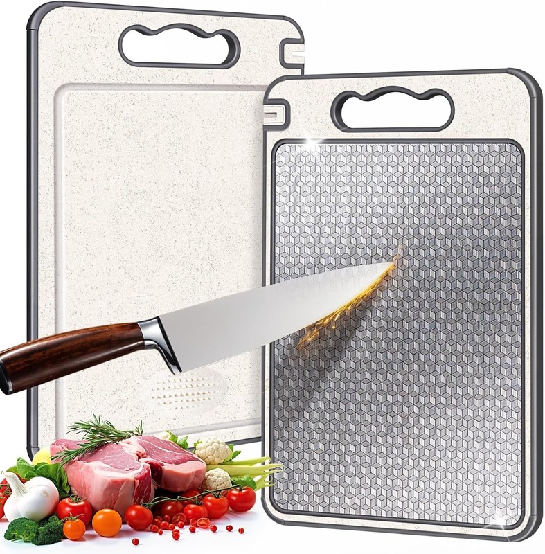Chic Scratch-Resistant Chopping Board with Mesh Design & Juice Groove - 15x10 In gallery