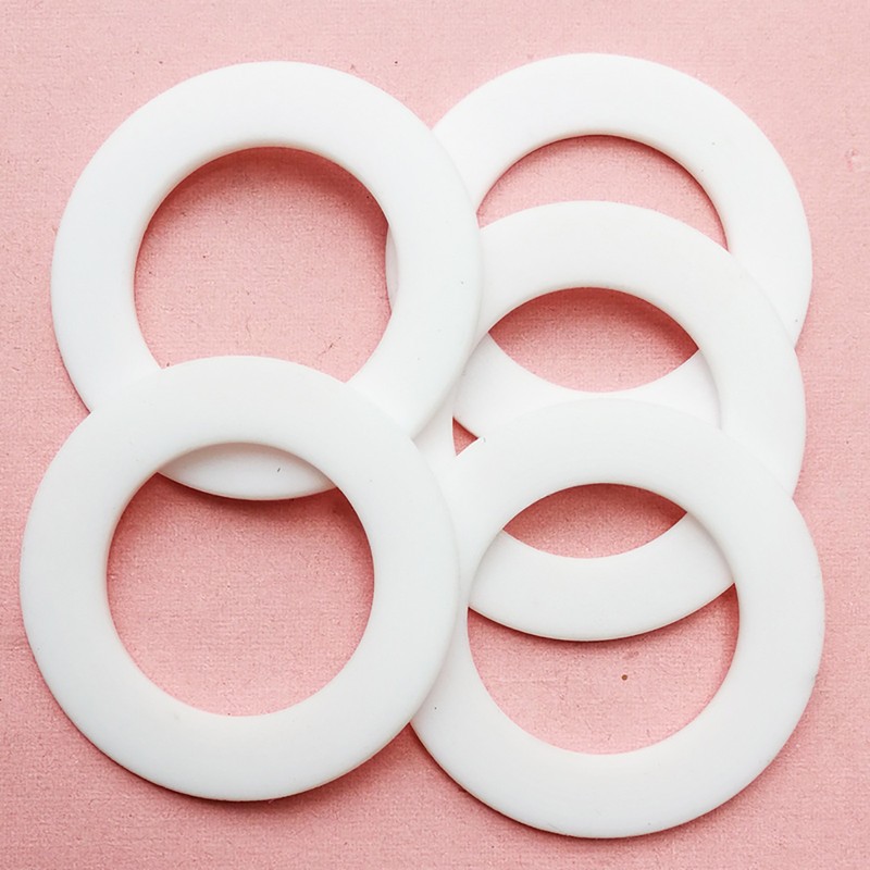 3MM THICK WHITE PTFE HIGH TEMP FLAT RING WASHER SEAL GASKETS 6mm - 219mm ID gallery