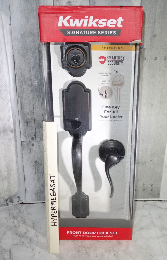 Kwikset Arlington Keyed Entry Door Lock Deadbolt Tustin Handle Venetian Bronze gallery