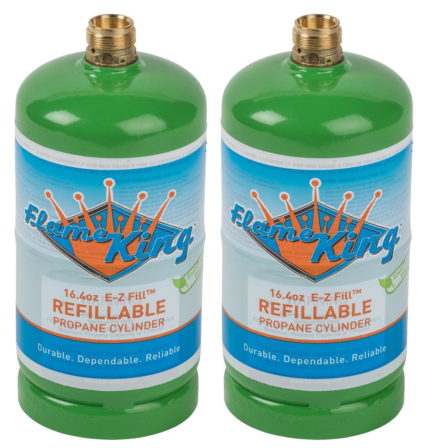 2-Pack 1lb Refillable Camping Propane Tank Cylinder 16.4 oz Bottle Ships Empty gallery