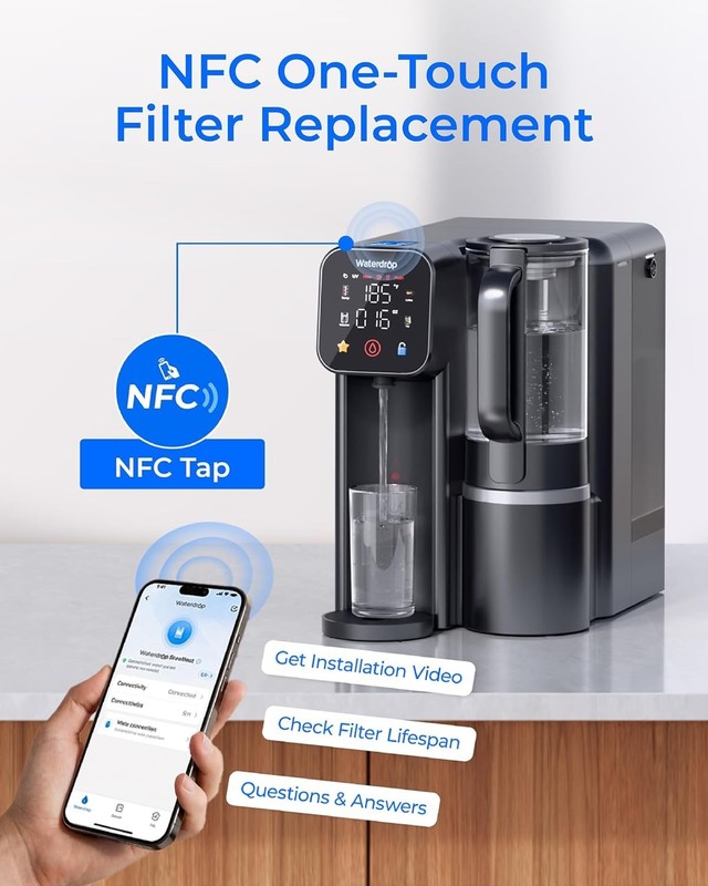 Waterdrop M6H Instant Hot Reverse Osmosis System Countertop Water Filter 7-Stage gallery