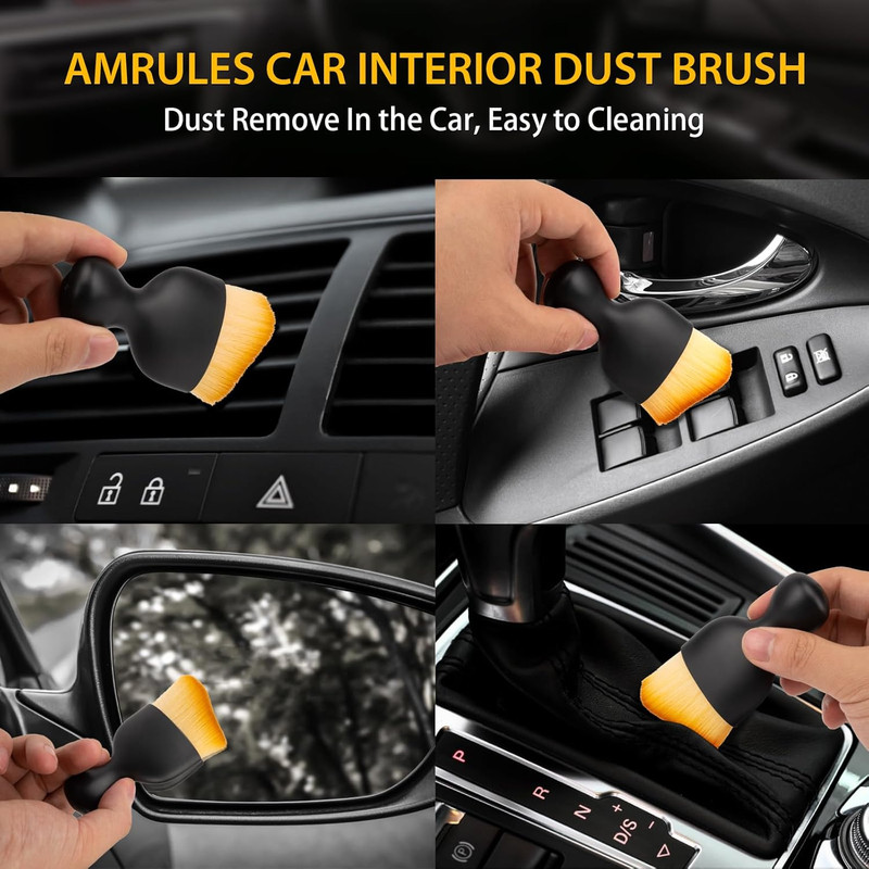 2PCS Car Interior Detailing Brush Soft Dusting Cleaner for Dashboard Air Vent gallery