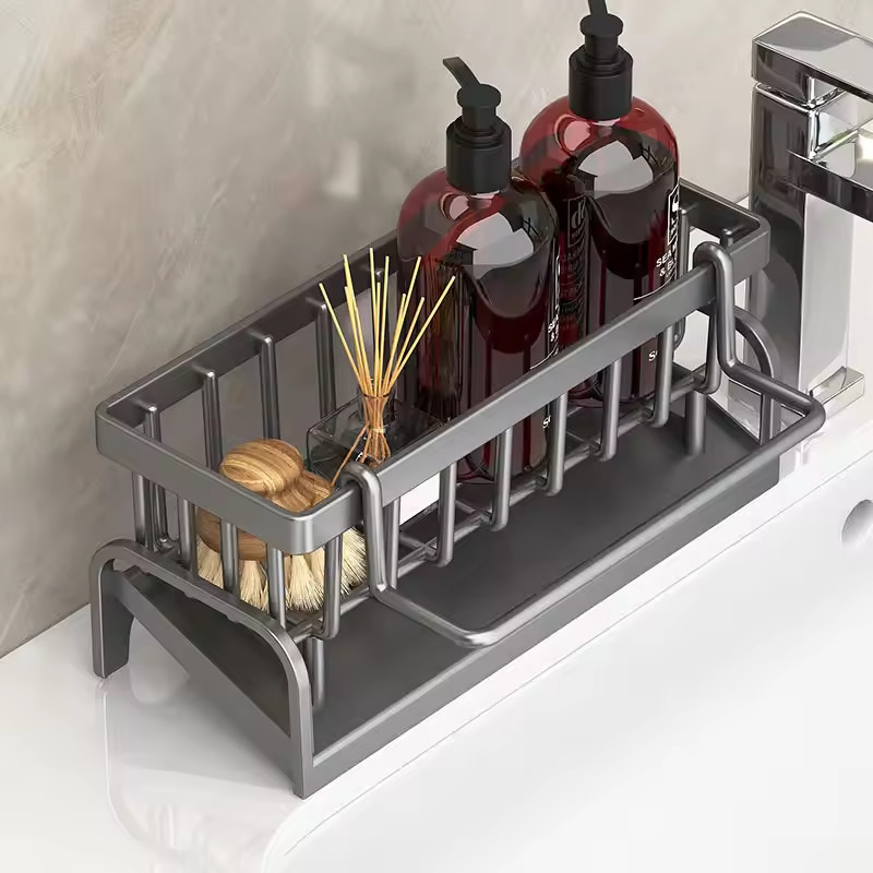 1pc Sponge Holder For Kitchen Sink ,Essentials Decor Organizer Caddy Accessories gallery