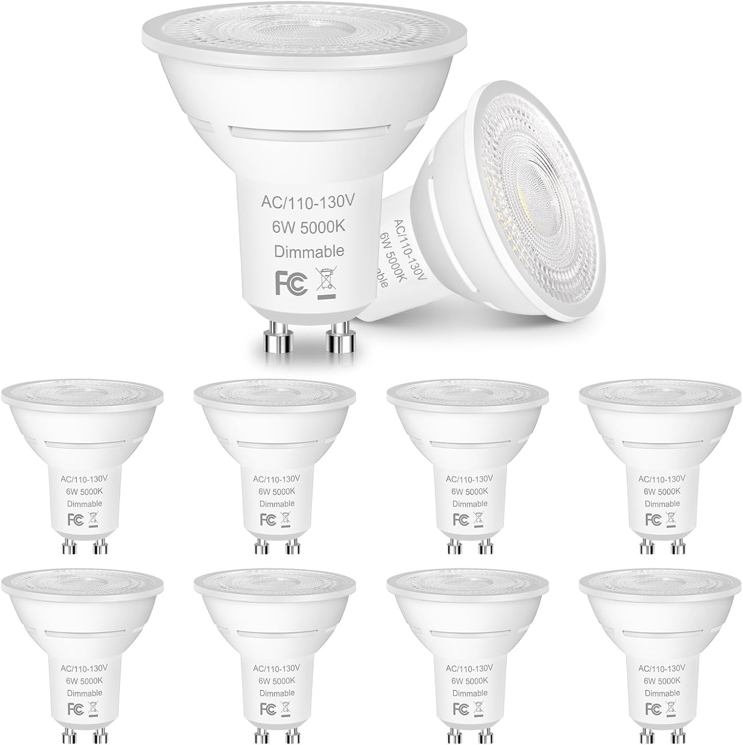 MR16 GU10 LED Bulb Dimmable, 650LM GU10 Bulb 5000K Daylight White, 50W Halogen E gallery