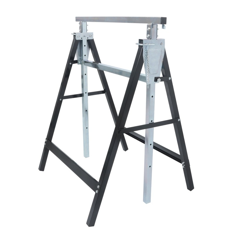 2 Pack 440 Lbs Adjustable 7 Level Height Foldable Metal Sawhorse Work Stand gallery