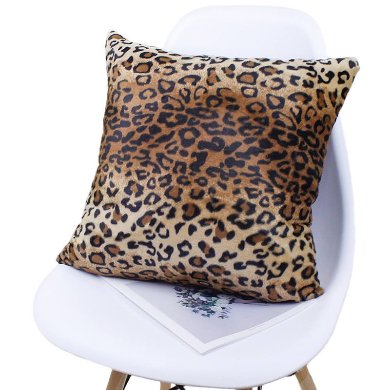 Leopard Tiger Zebra Giraffe Vintage Plush Cushion Cover Pillow Case Home Decor gallery