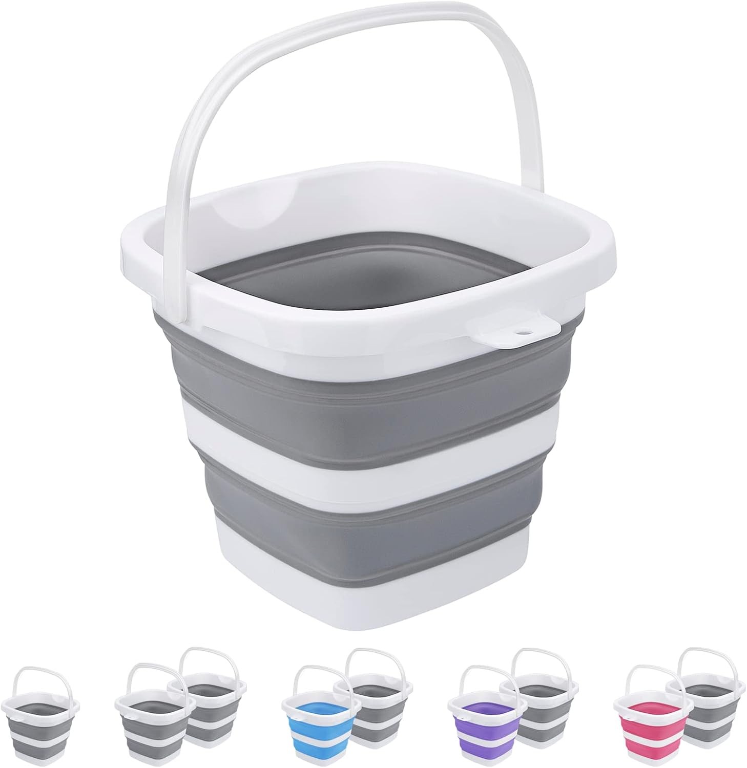 Collapsible Bucket, 5L 1.3Gallon Small Cleaning Mop Buckets for 5l-grey gallery