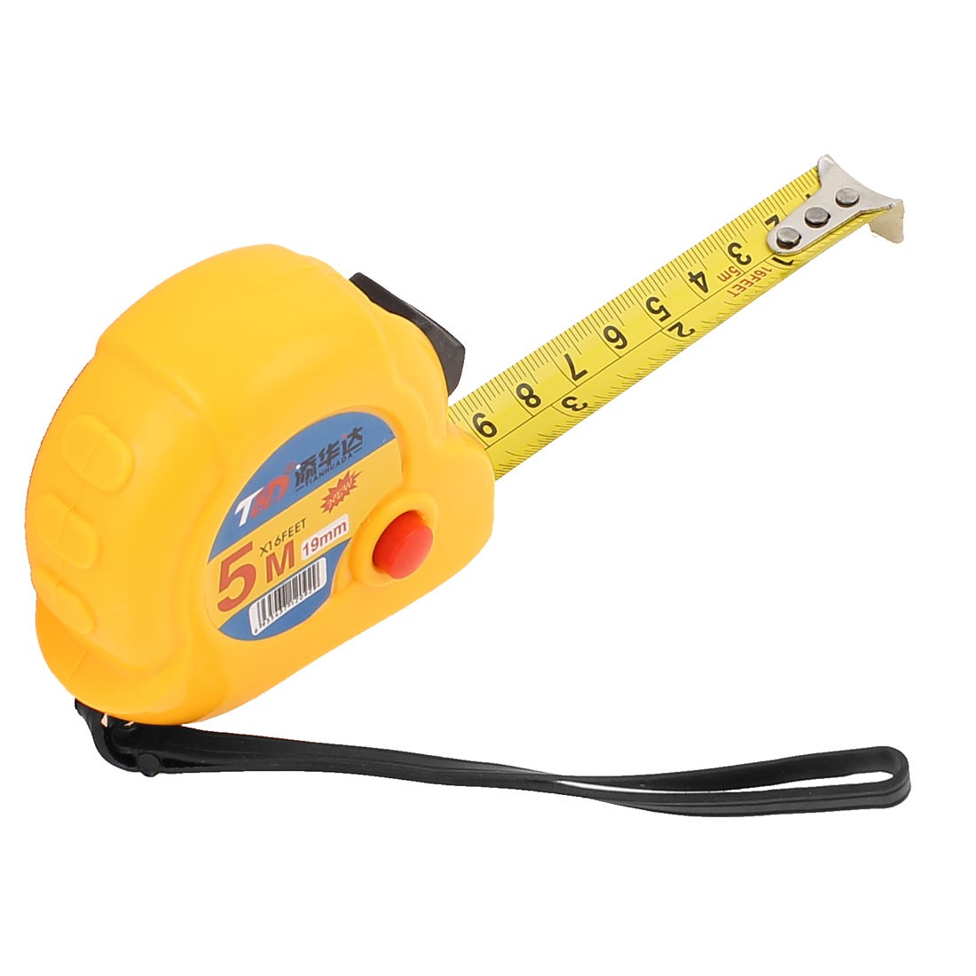 5M 16.4Ft Self-Retract Portable Flexible Tape Measure Ruler Yellow gallery