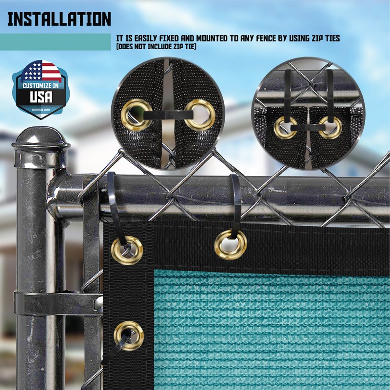 1FT Tall Windscreen Privacy Fence Screen Heavy Duty Mesh Shade Lake Blue 1-150ft gallery
