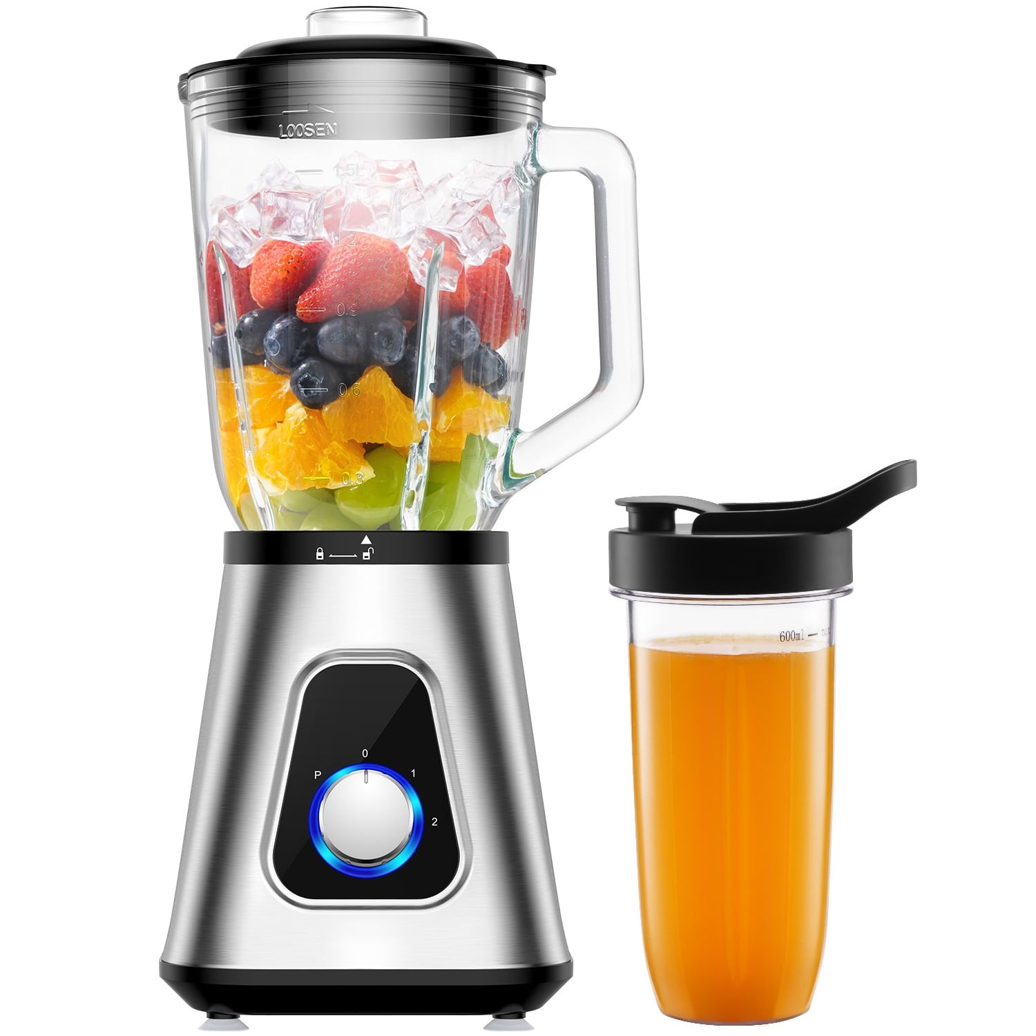1200W Smoothie Blender 52 Oz 3 Adjustable Speed for Frozen Fruit Drinks Sauces gallery