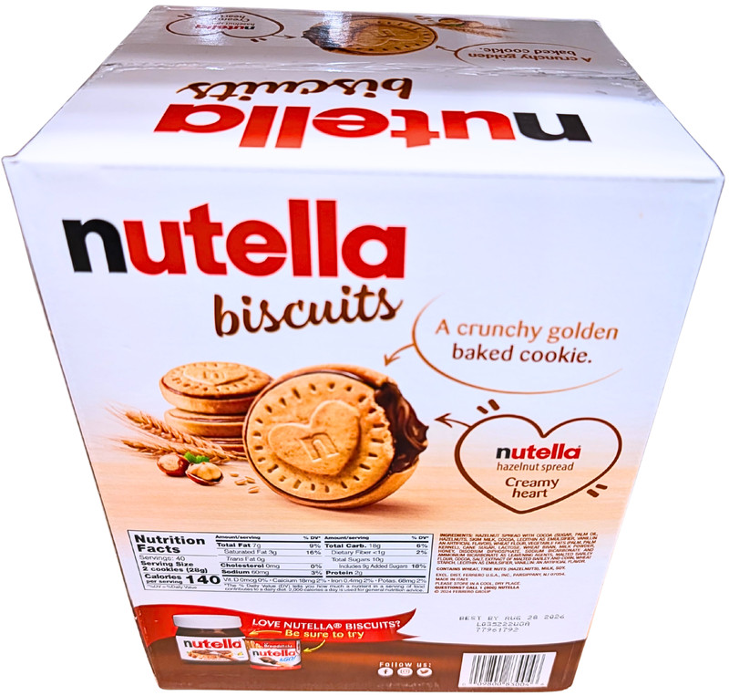 Nutella Biscuits with Hazelnut Spread 4 x 9.7 Oz EXP 08/2026 gallery