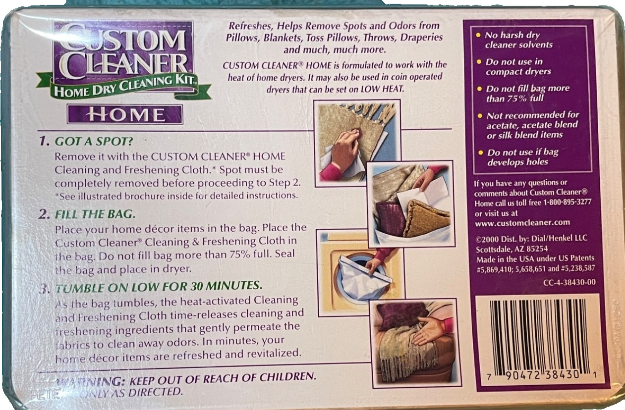 Vtg Custom Cleaner Home Dry Cleaning Kit 3 Refills Wool Silk Dryer 12 Garments gallery