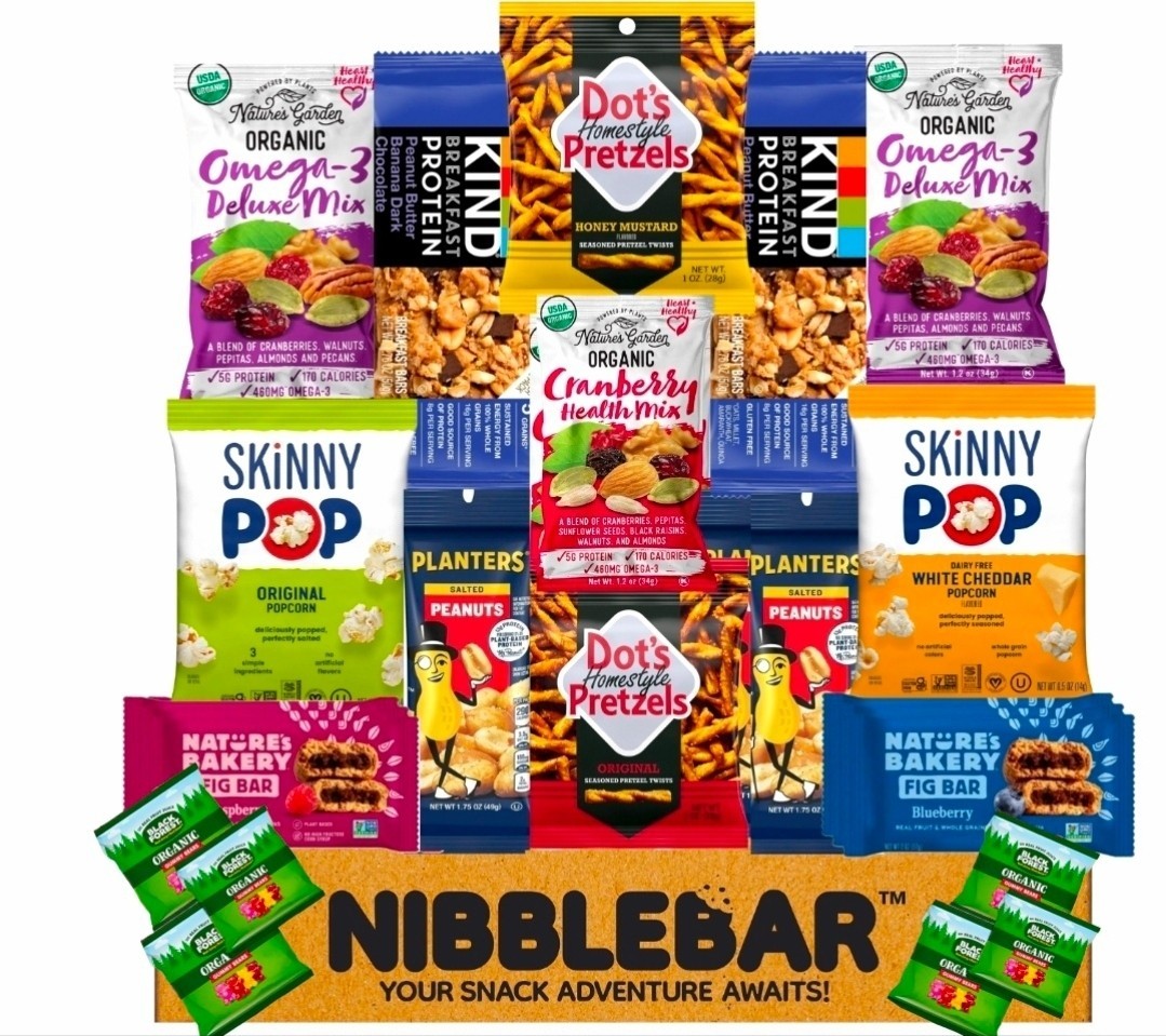 Snack Box Variety Care Package Gift Basket Kids Adults Office Student NIBBLEBAR gallery