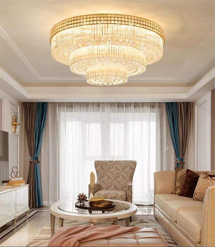 K9 Crystal Ceiling Fixture Light Pendant Lamp Chandelier Lighting 60/80cm gallery